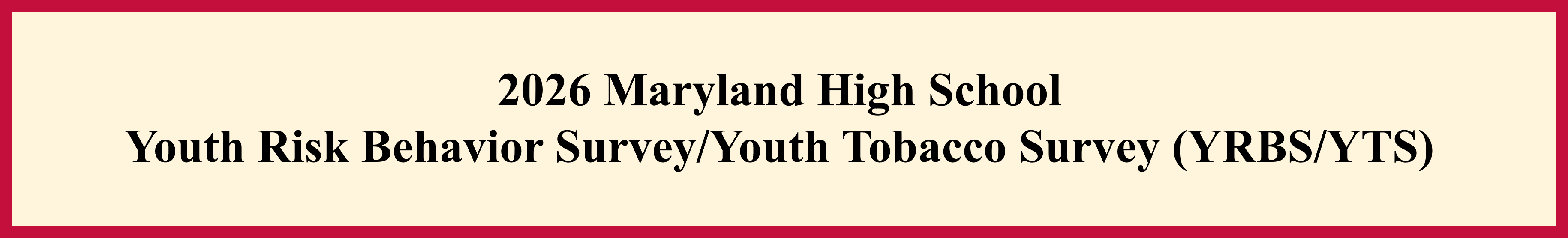 MD HS YRBS Banner